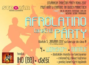 Afrolatino otváracia party roku 2017 s Ikom + 4xWS @ STROJÁR / PANTER CLUB
